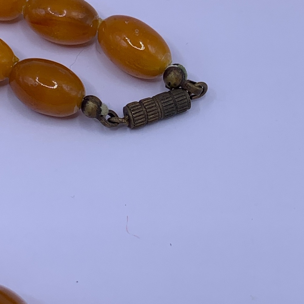 Amber Bead Statement Necklace - Amber - Picture 4 of 8